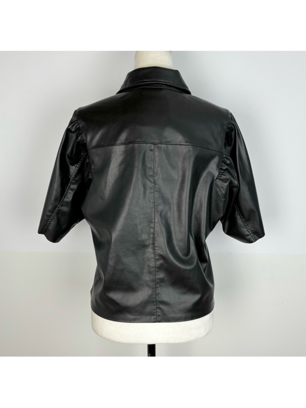 All Saints black vegan Bella shirt - Picture 7 of 10